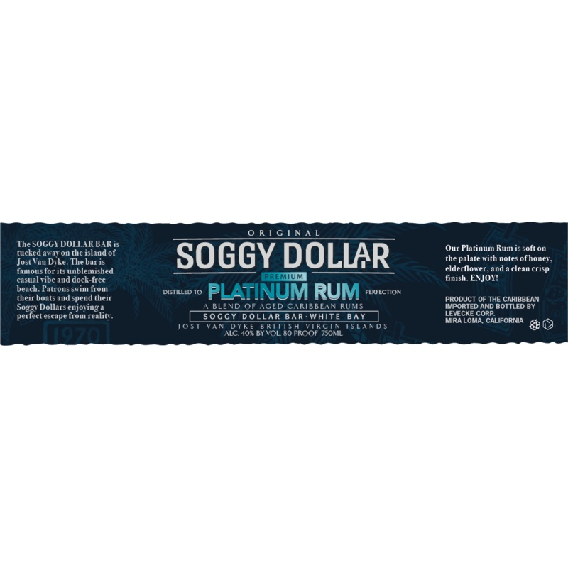 Soggy Dollar Platinum Rum 750 ml