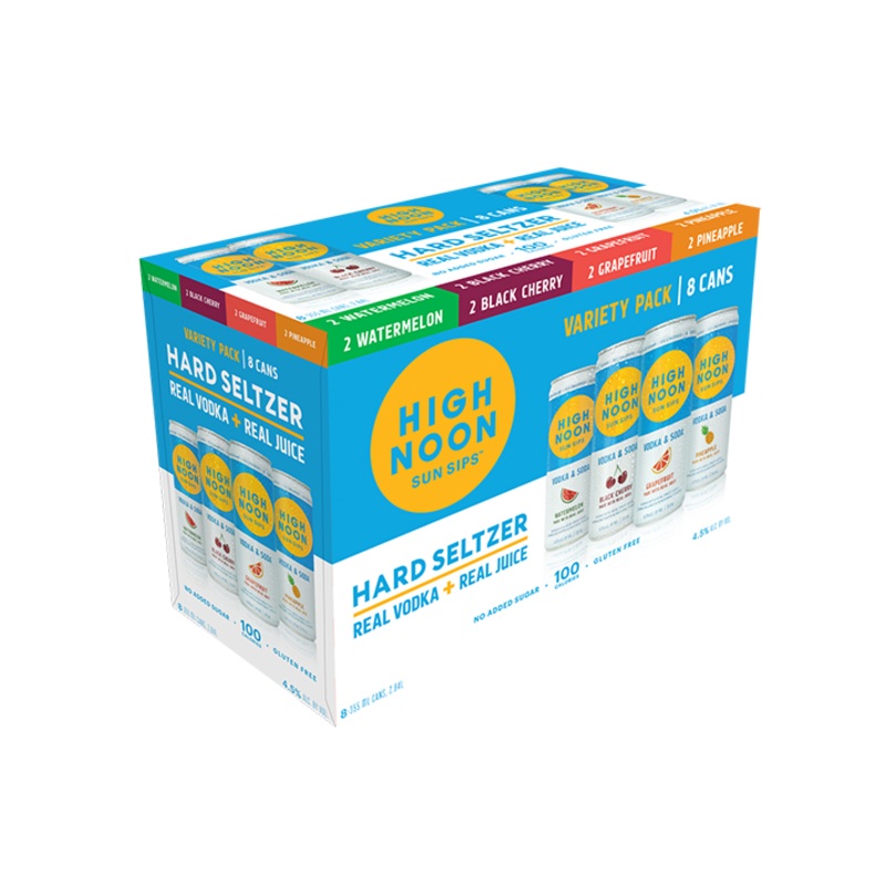 High Noon Seltzer Variety Pack 355ml Can (Pack of 8)