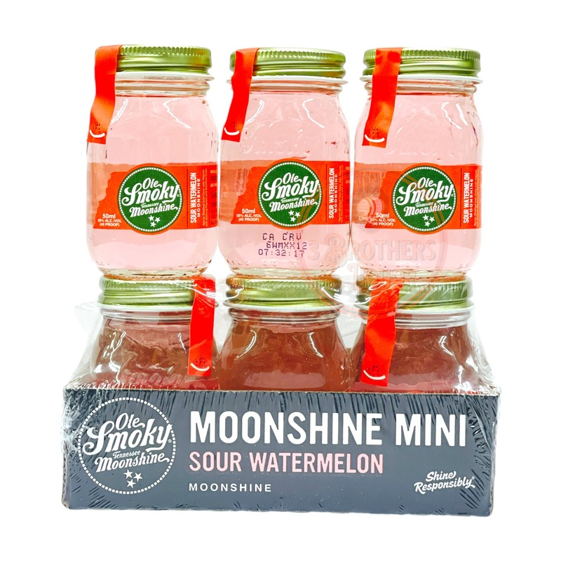 Ole Smoky Sour Watermelon Moonshines Mini Shots (6 of 50ML)