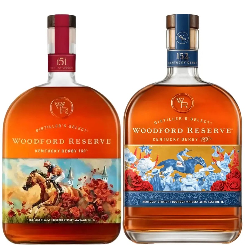 Woodford Reserve Kentucky Derby 151 & 152 Limited Edition Bourbon Bundle 1L