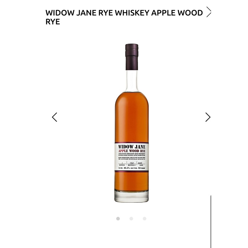 Widow Jane Rye Whiskey Apple Wood 93