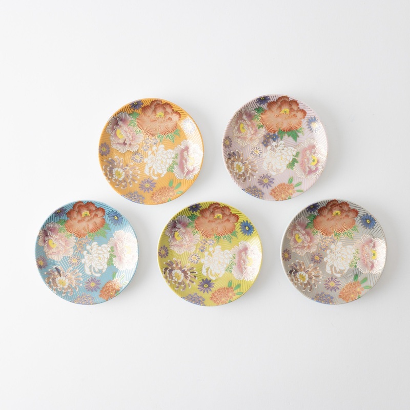Golden Hanazume Sauce Plate Set
