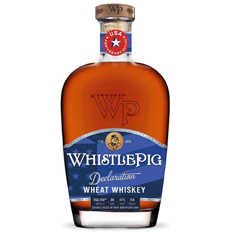WhistlePig Declaration Limited Edition American Double Aged Wheat Whiskey 86 Proof, USA 250th Anniversary Release