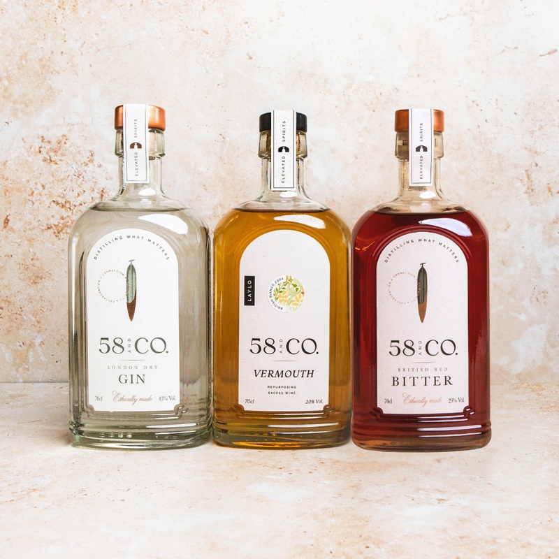 58 and CO Classic Negroni Cocktail Bundle - London Dry Gin, Bitter & Vermouth (3 x 70cl)