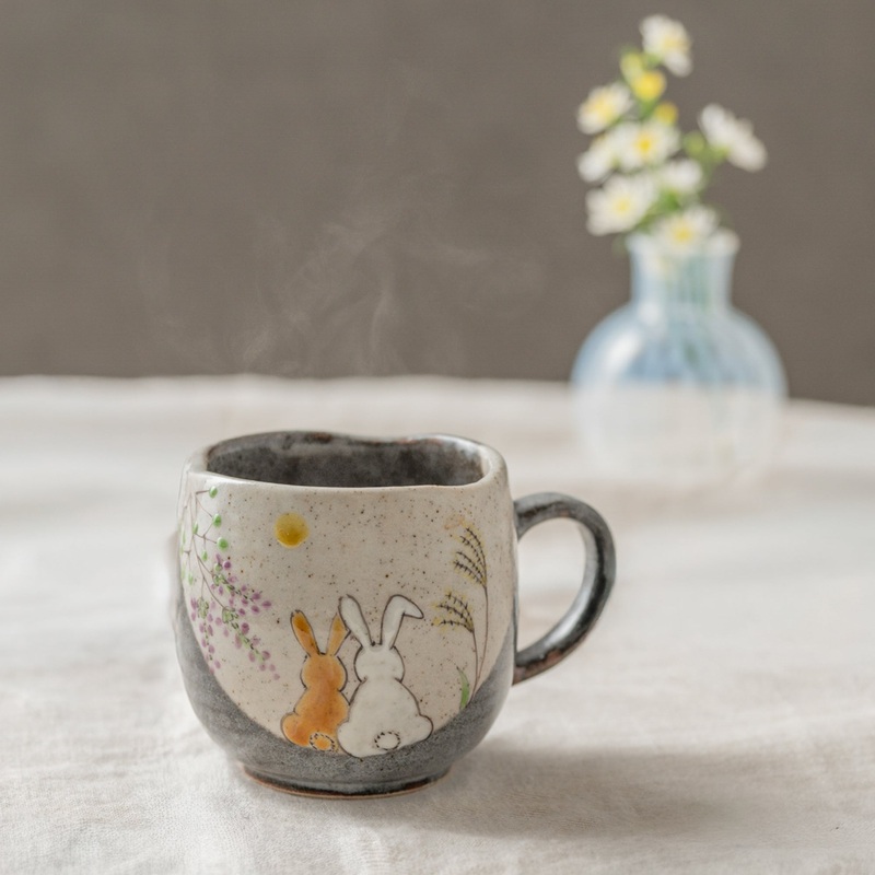 Rabbits In Sunny Spot Mug