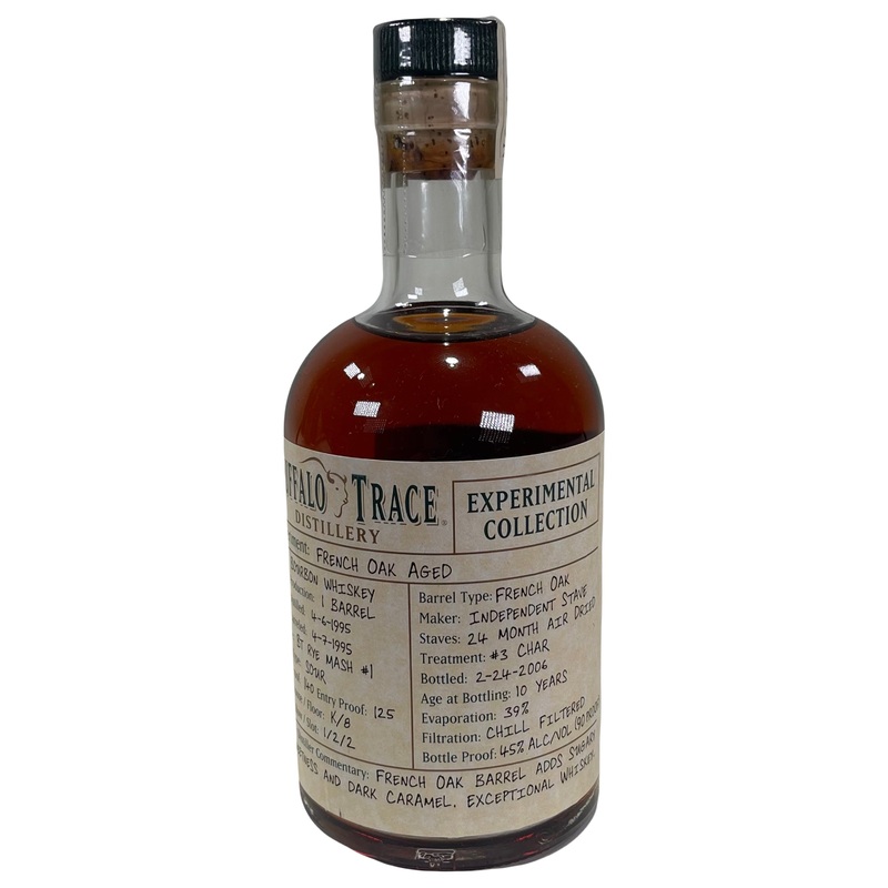 Buffalo Trace Experimental Collection French Oak Barrel Head Aged Rye Bourbon Whiskey 375ml
