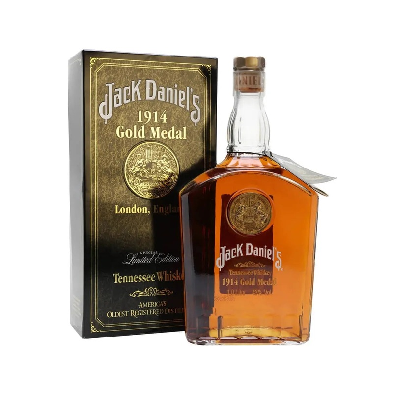 1914 Jack Daniel's Gold Medal Series Tennessee Whiskey 750ml (Bottle, Box & Neck Tag)