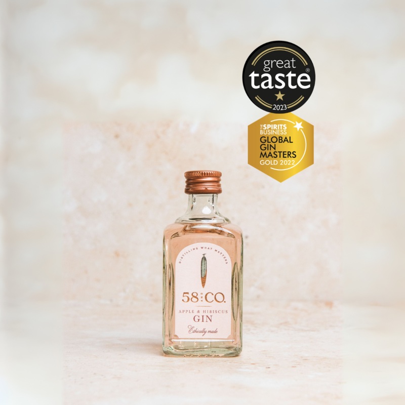 58 and CO Apple & Hibiscus Pink Gin Mini 5cl