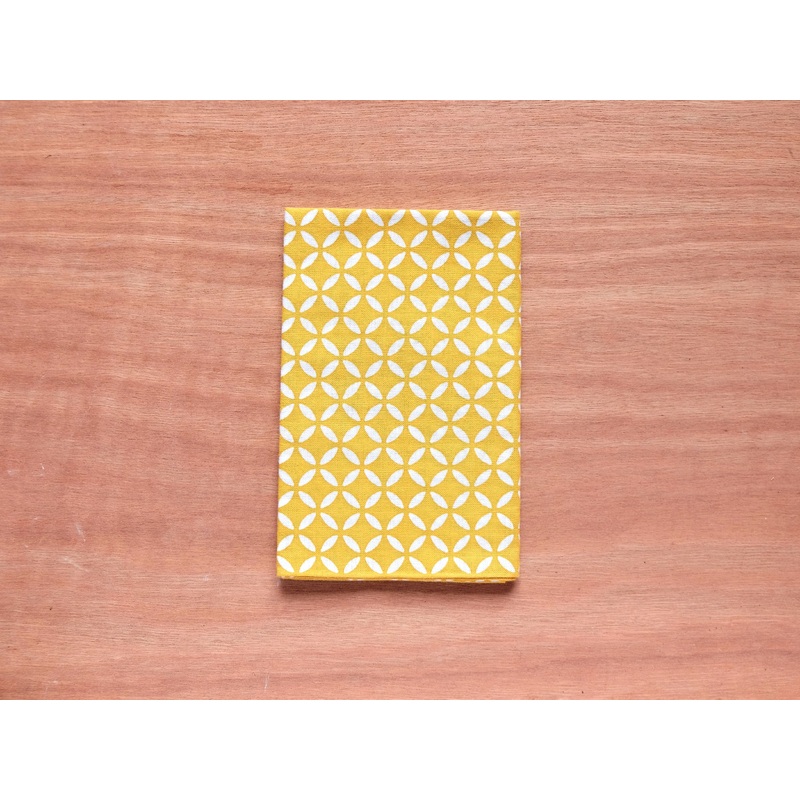 Kamawanu Tenugui - Yellow Diamond Shippo Shomon